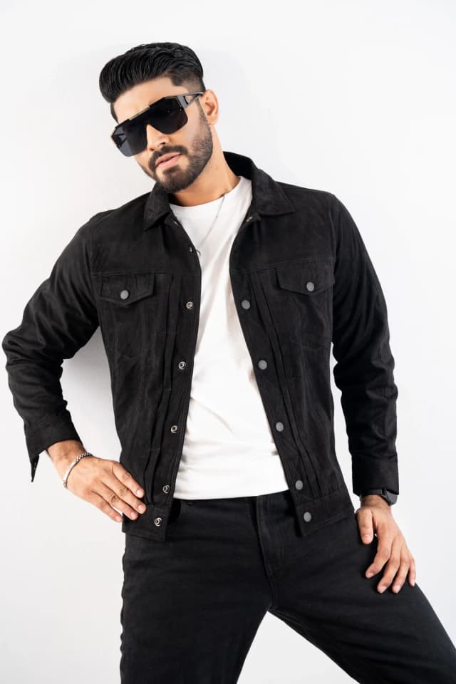 Black Suede Jacket ST31