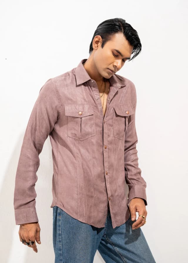 Salmon Gray Shirt