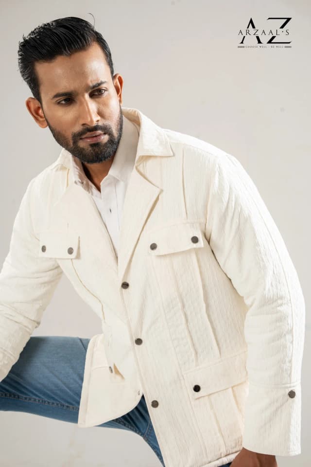 Mens White Chester Jacket