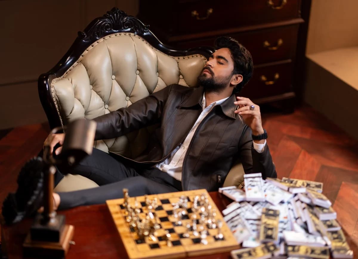ARZAAL'S THE RICH DARK CHOCOLATE LEATHER JACKET ST5 thumbnail 1