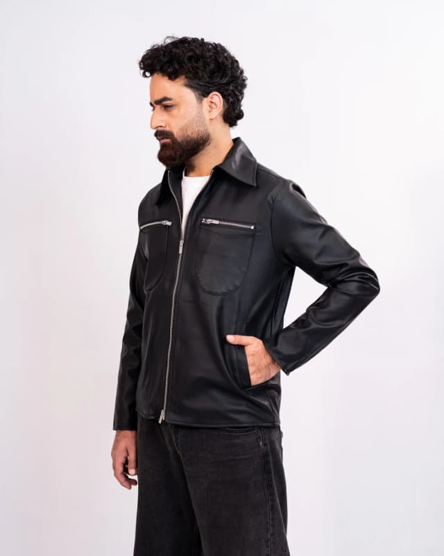 ARZAAL'S BLACK MATE LEATHER JACKET ST08