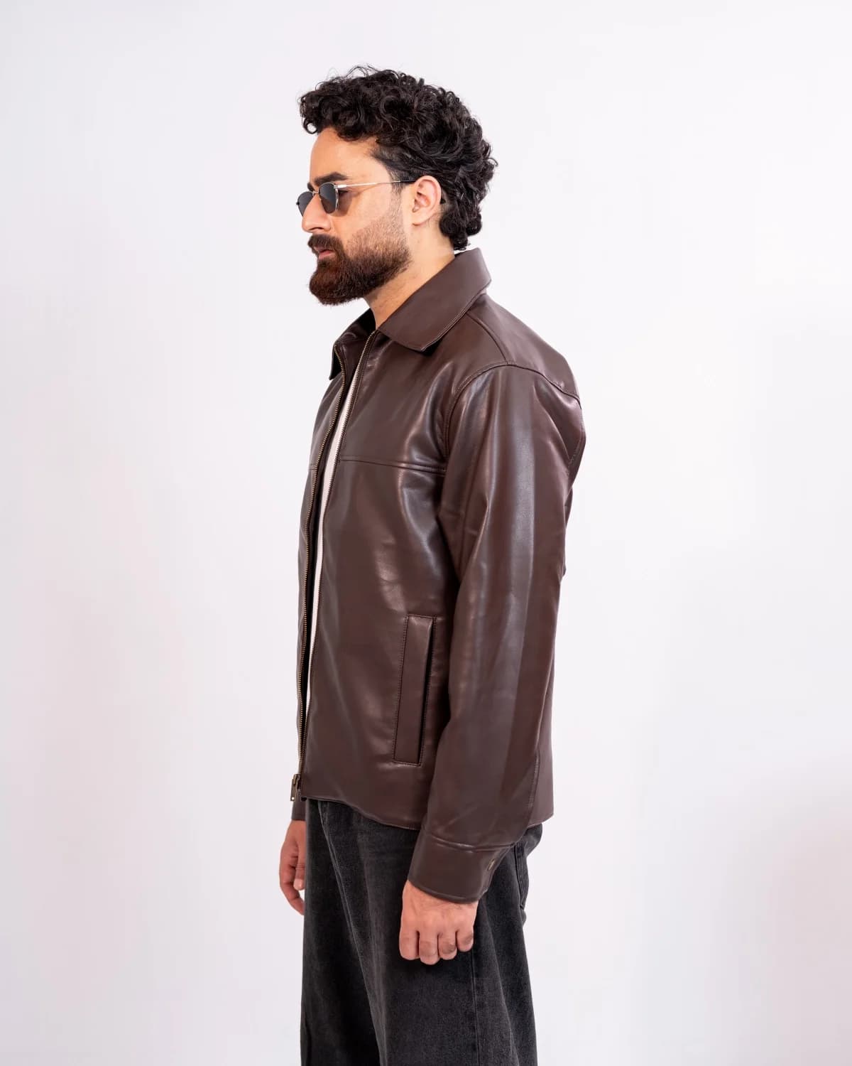 ARZAAL'S THE RICH ESPRESSO BROWN LEATHER JACKET ST10 thumbnail 3