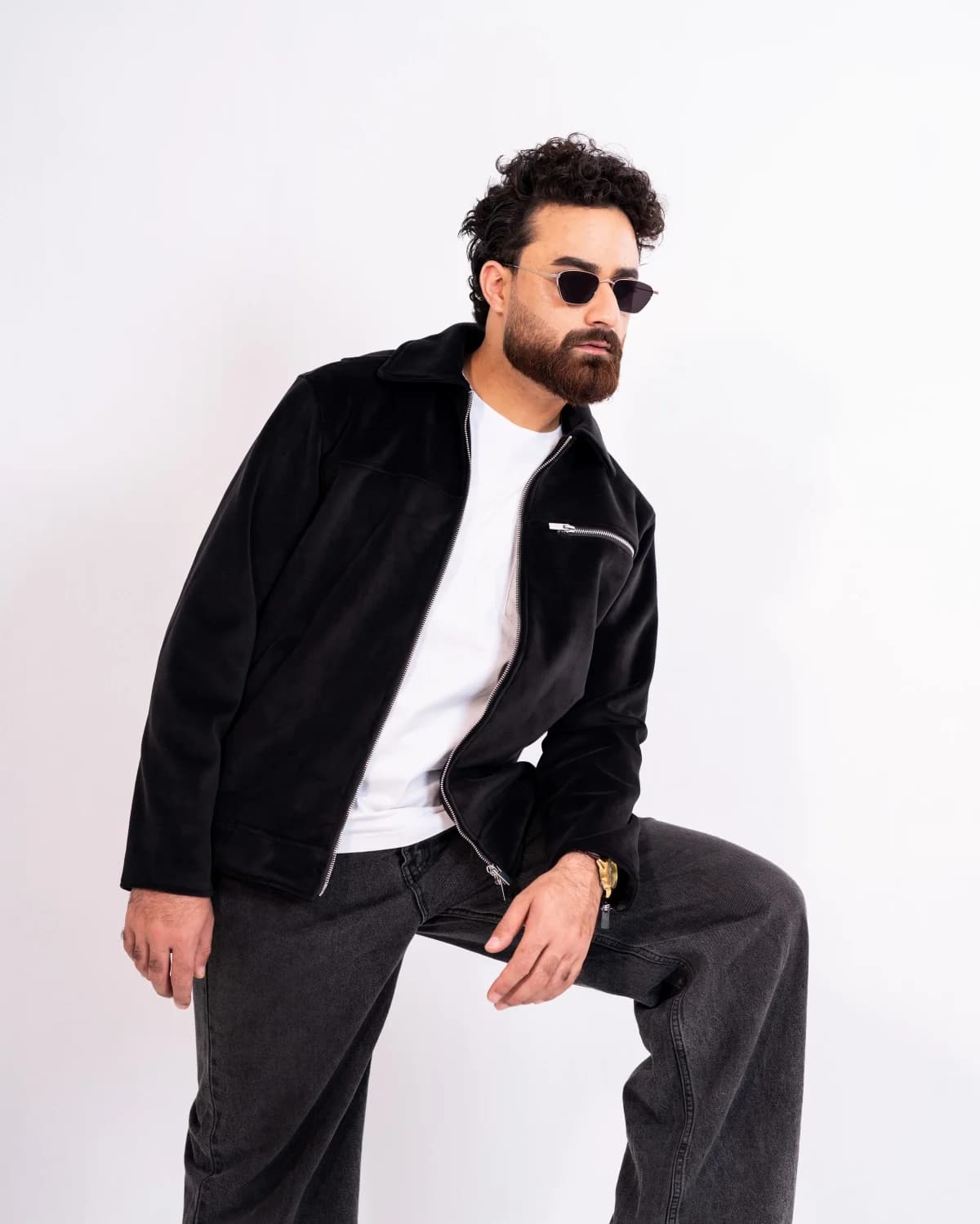 ARZAAL'S BLACK FAUX FUR JACKET ST01 thumbnail 5