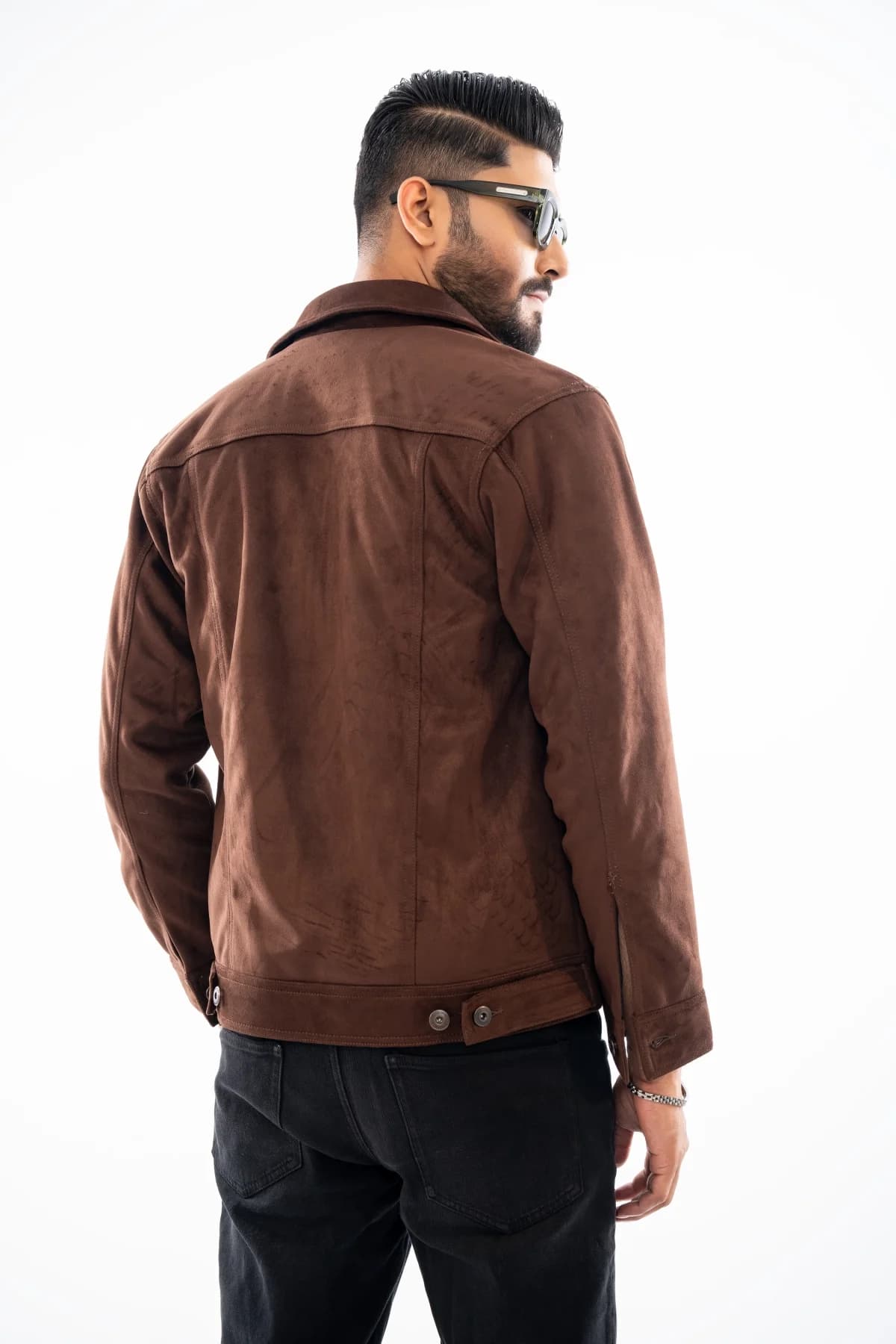 Rich Tobacco Suede Leather Jacket ST29 thumbnail 4