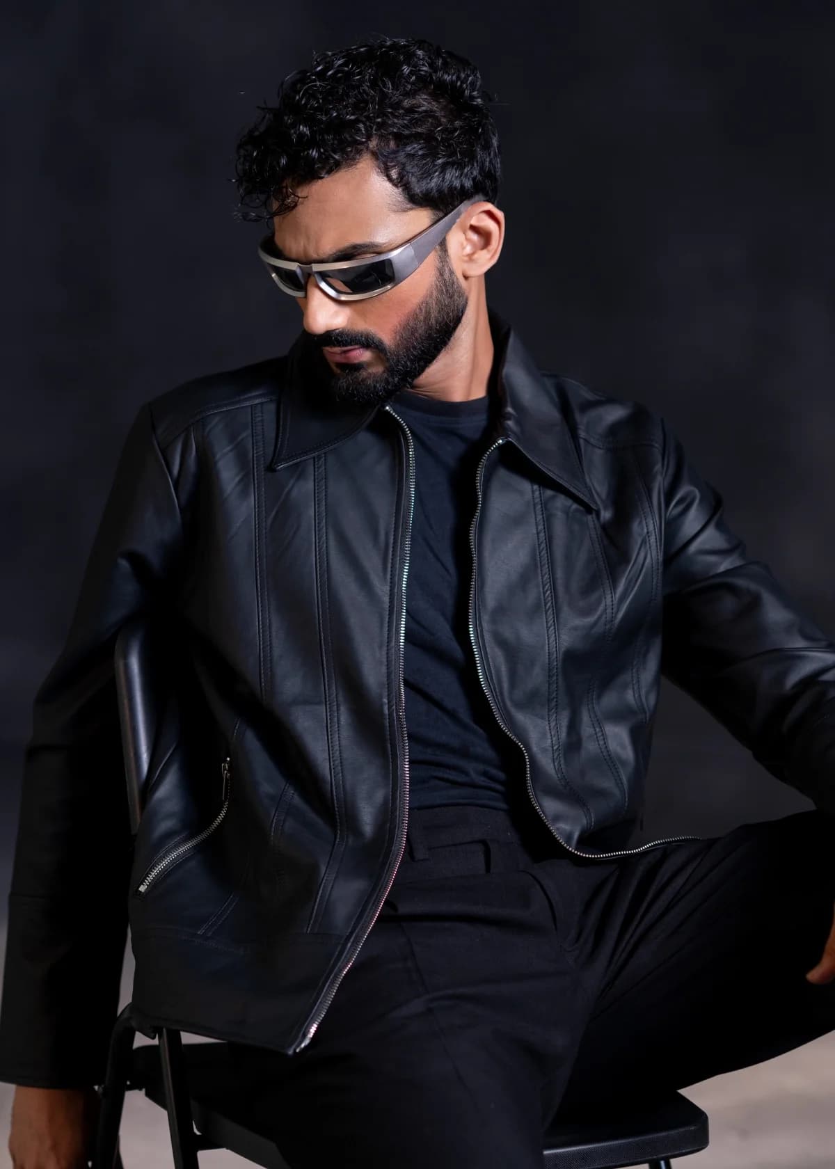 ARZAAL'S BLACK MATE LEATHER JACKET ST5 thumbnail 4