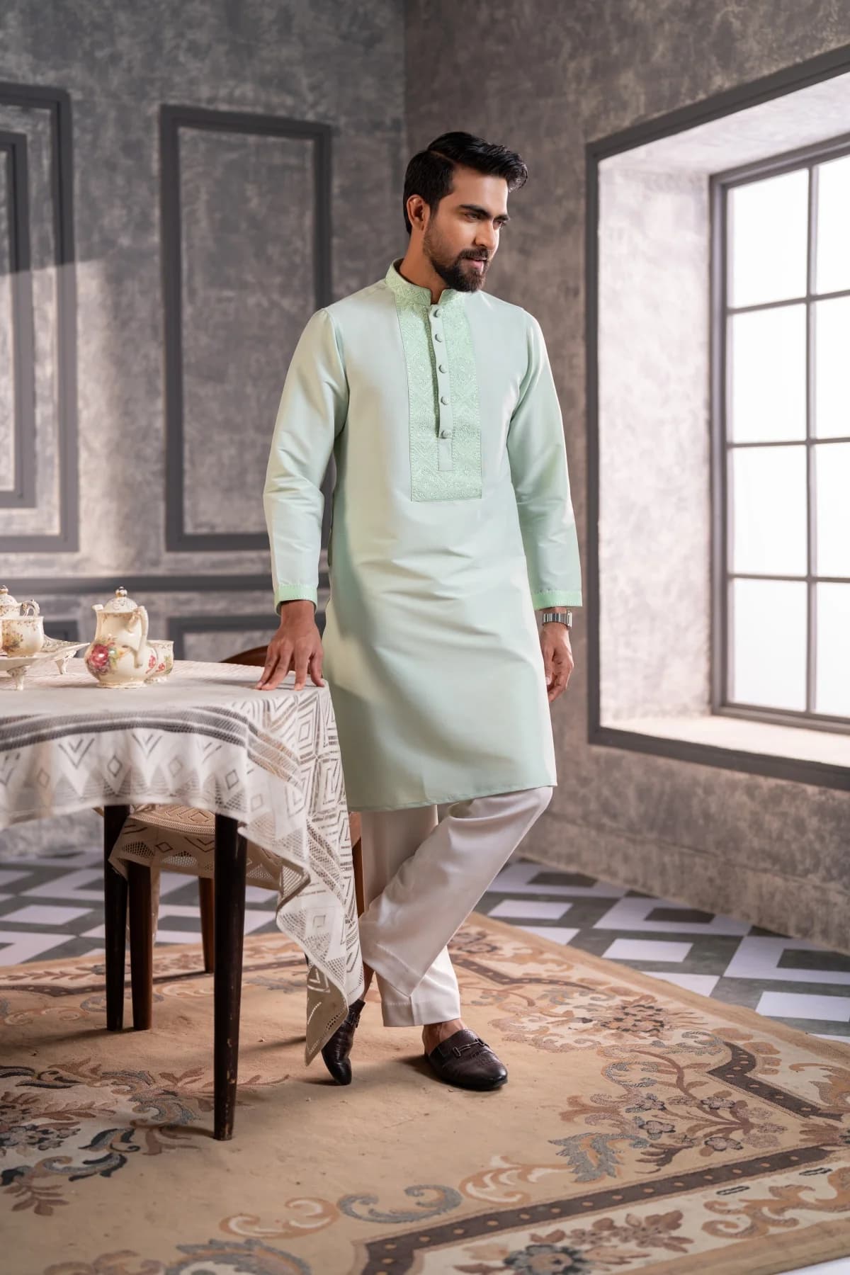 ARZAALS SAGE GREEN MEHFIL STA10 thumbnail 3