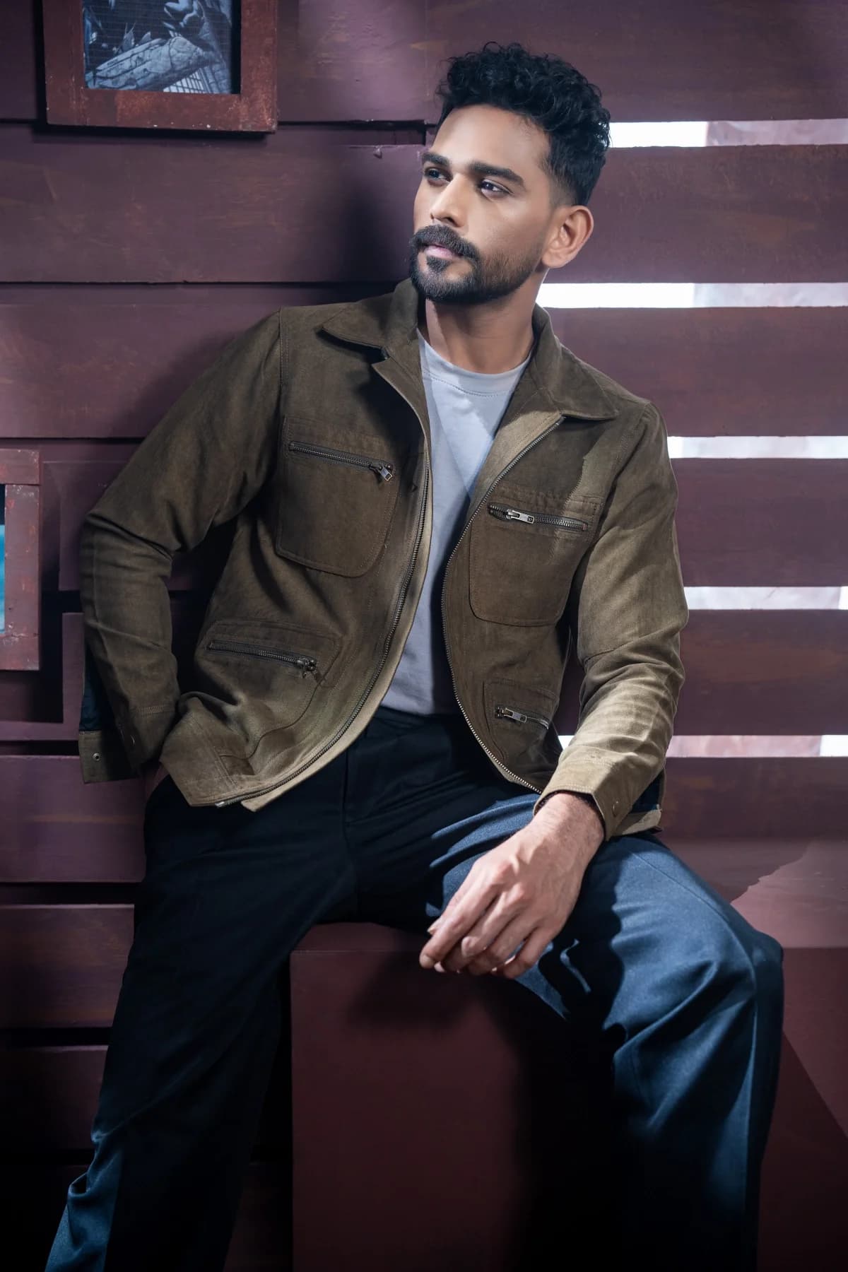 Green Suede Leather Jacket ST11 thumbnail 2