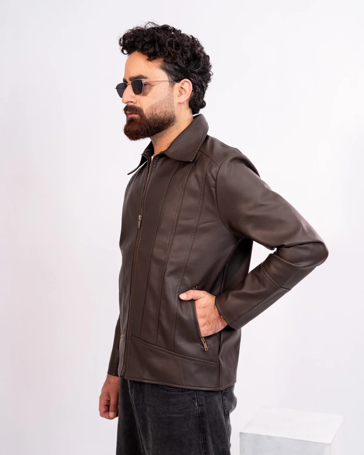 ARZAAL'S THE RICH DARK CHOCOLATE LEATHER JACKET ST5 thumbnail 5