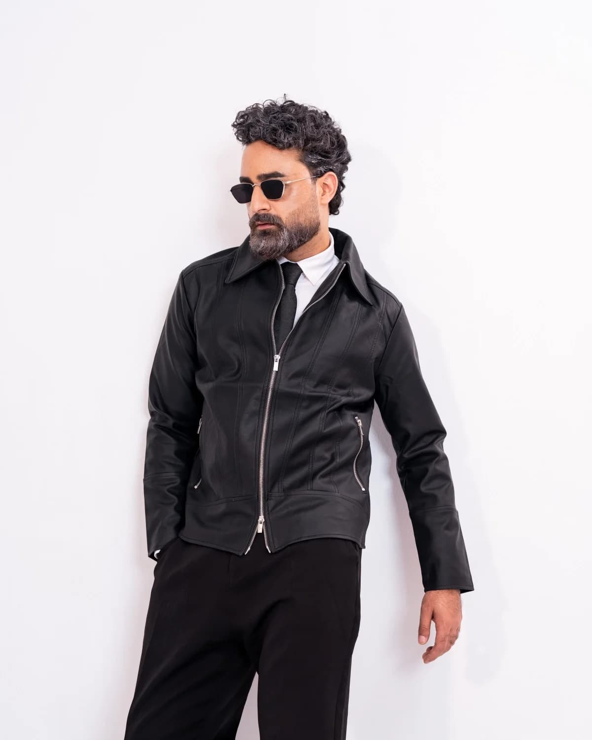 ARZAAL'S BLACK MATE LEATHER JACKET ST5 thumbnail 2