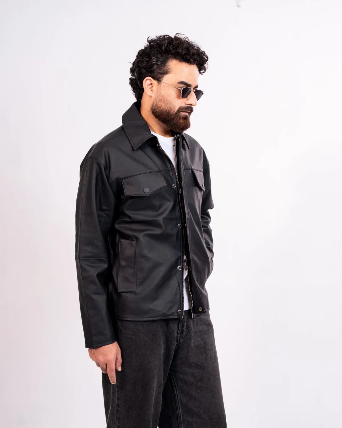 ARZAAL'S BLACK MATE LEATHER JACKET ST04 thumbnail 6