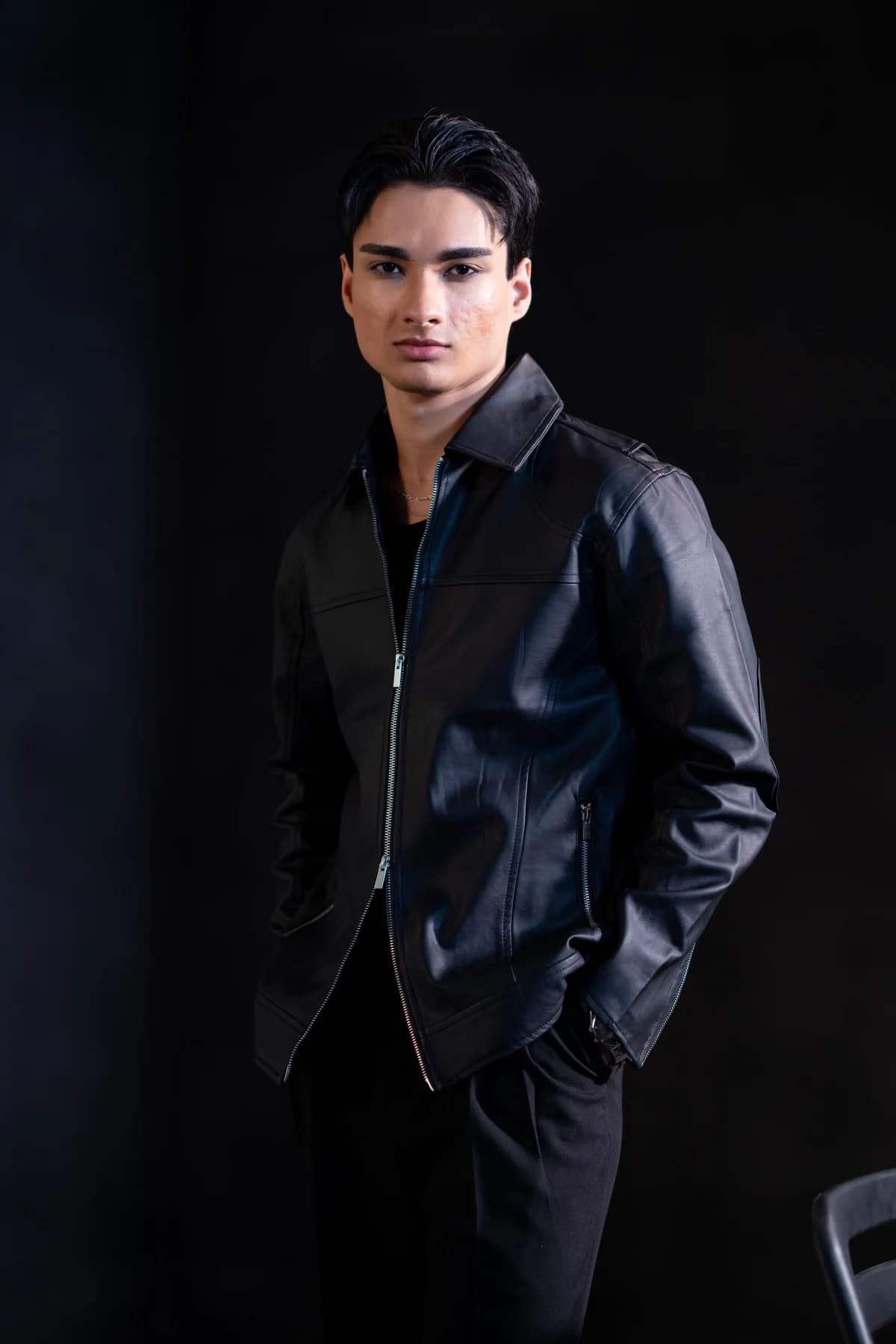 ARZAAL'S BLACK MATE LEATHER JACKET ST3 thumbnail 6