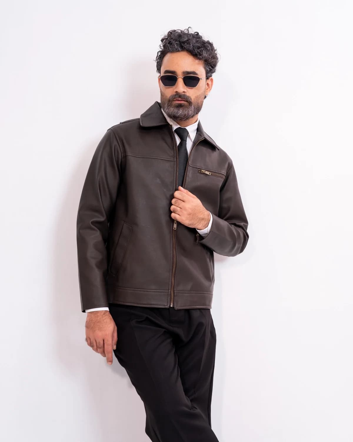 ARZAAL'S THE RICH DARK CHOCOLATE LEATHER JACKET ST01 thumbnail 7