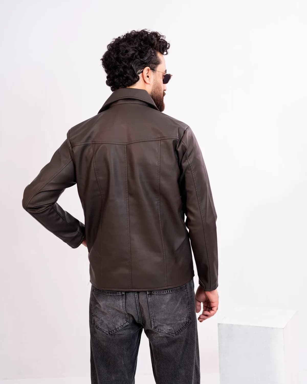 ARZAAL'S THE RICH DARK CHOCOLATE LEATHER JACKET ST8 thumbnail 5