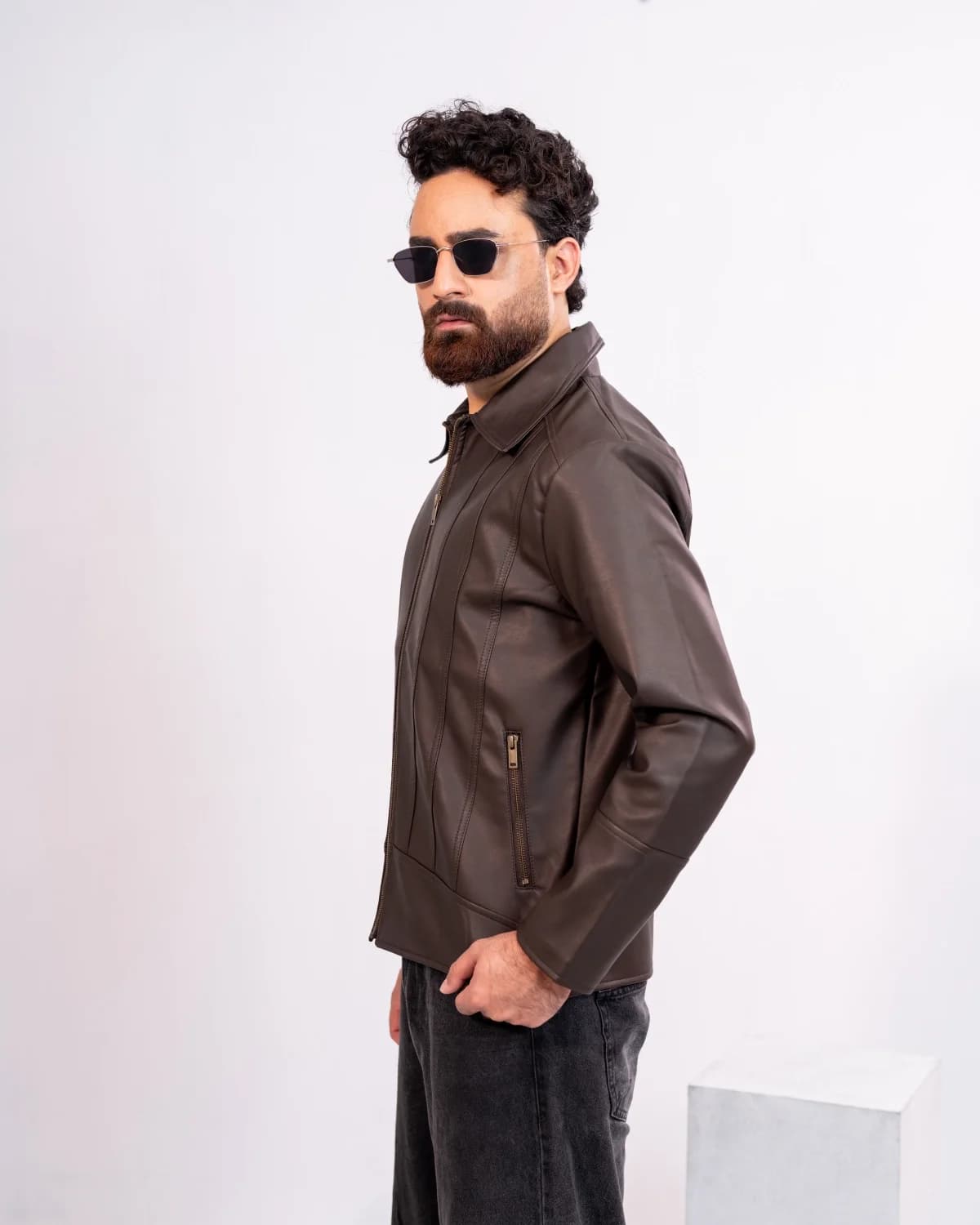 ARZAAL'S THE RICH DARK CHOCOLATE LEATHER JACKET ST5 thumbnail 6