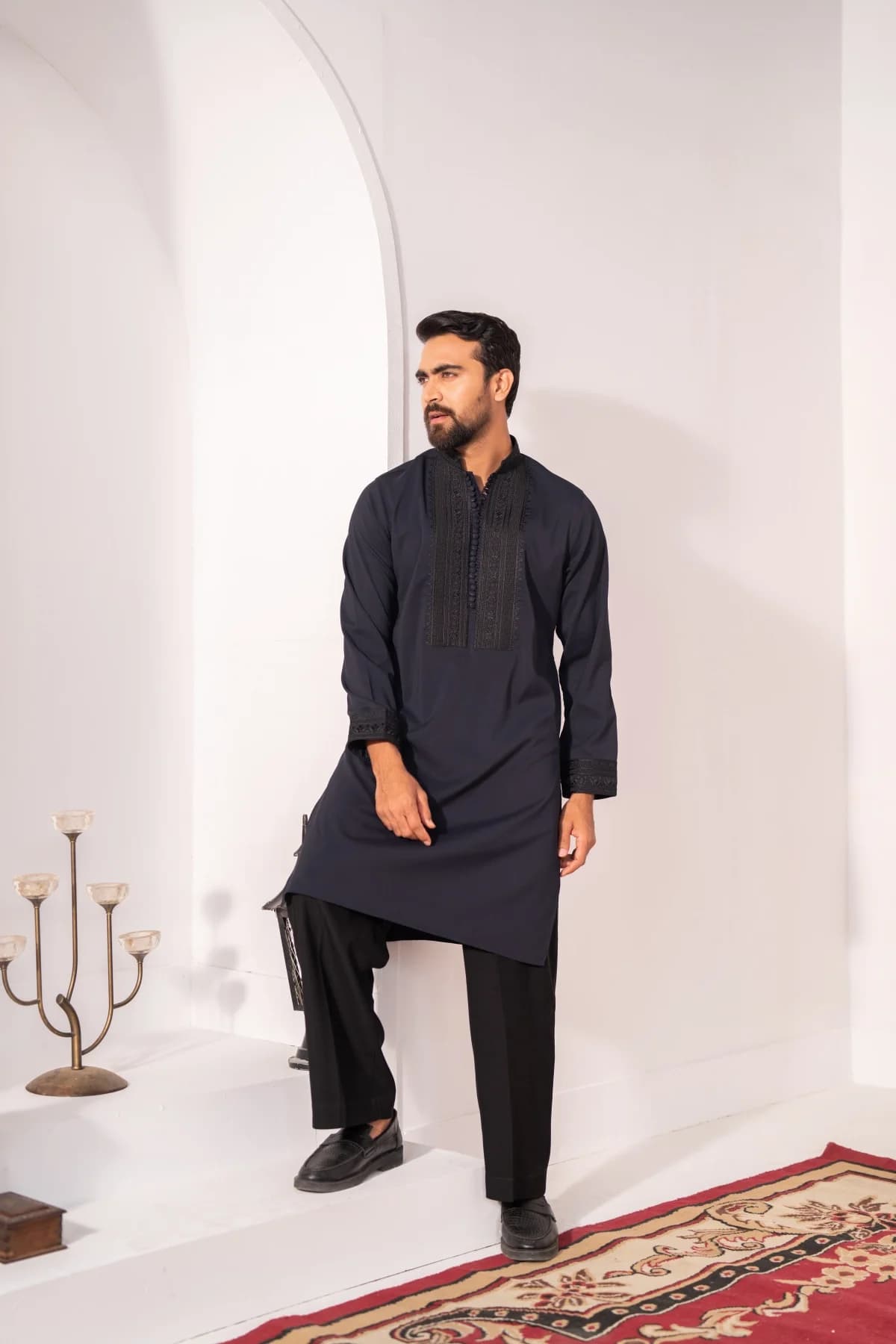 ARZAALS DARK NAVY MUGHAL STA07 thumbnail 3
