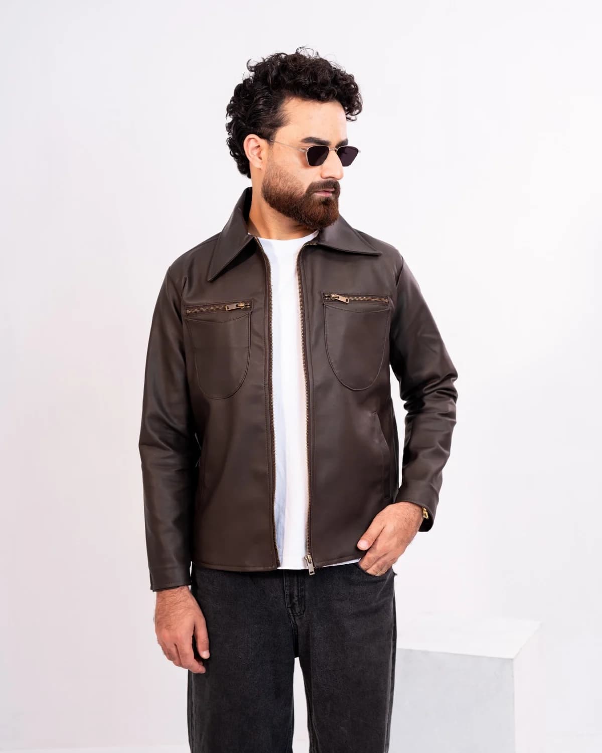ARZAAL'S THE RICH DARK CHOCOLATE LEATHER JACKET ST8 thumbnail 2