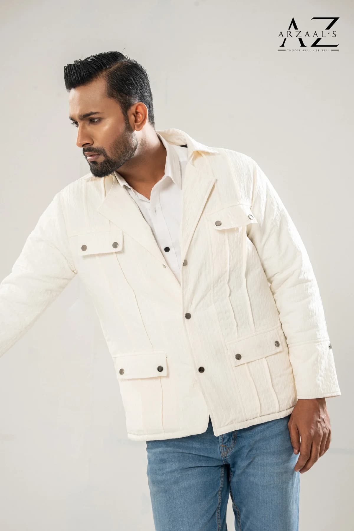 Mens White Chester Jacket thumbnail 4