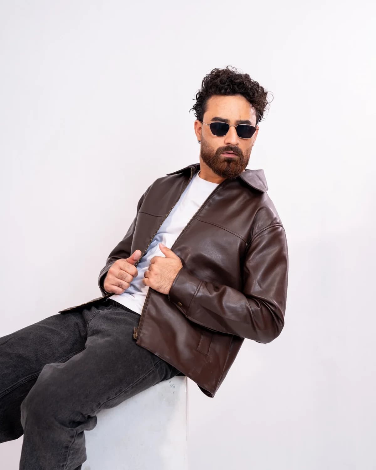 ARZAAL'S THE RICH ESPRESSO BROWN LEATHER JACKET ST10 thumbnail 4