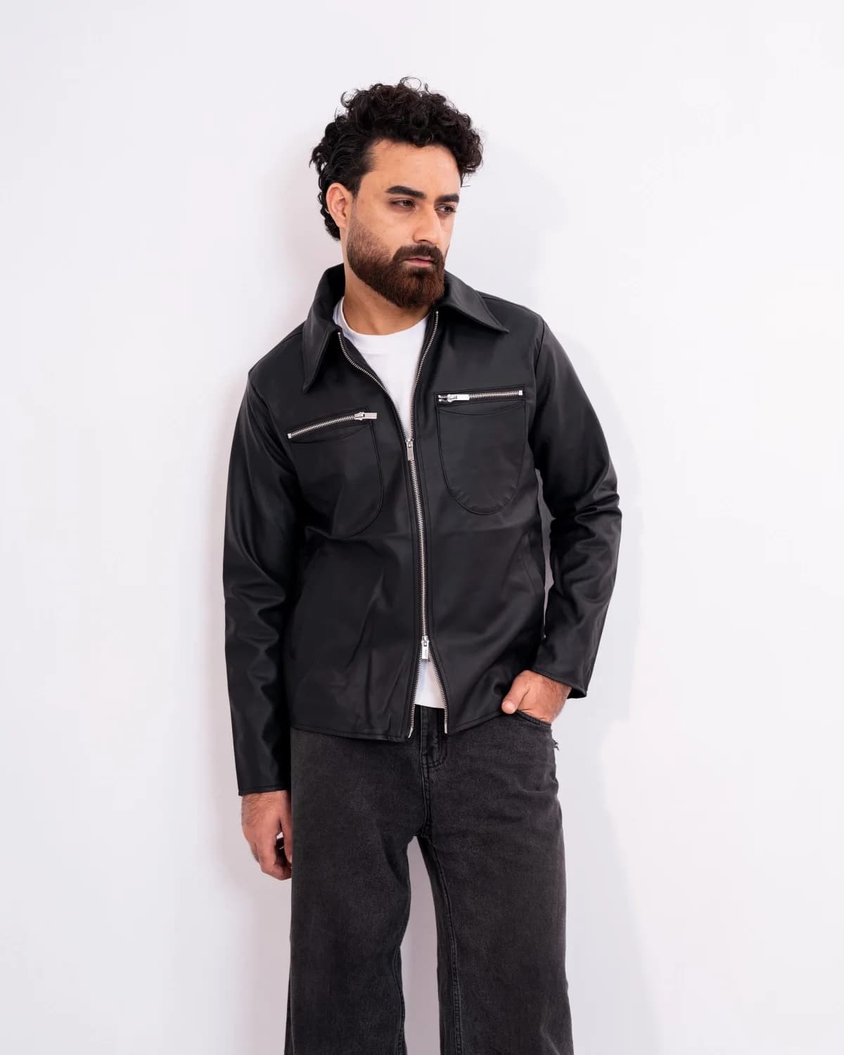 ARZAAL'S BLACK MATE LEATHER JACKET ST08 thumbnail 4