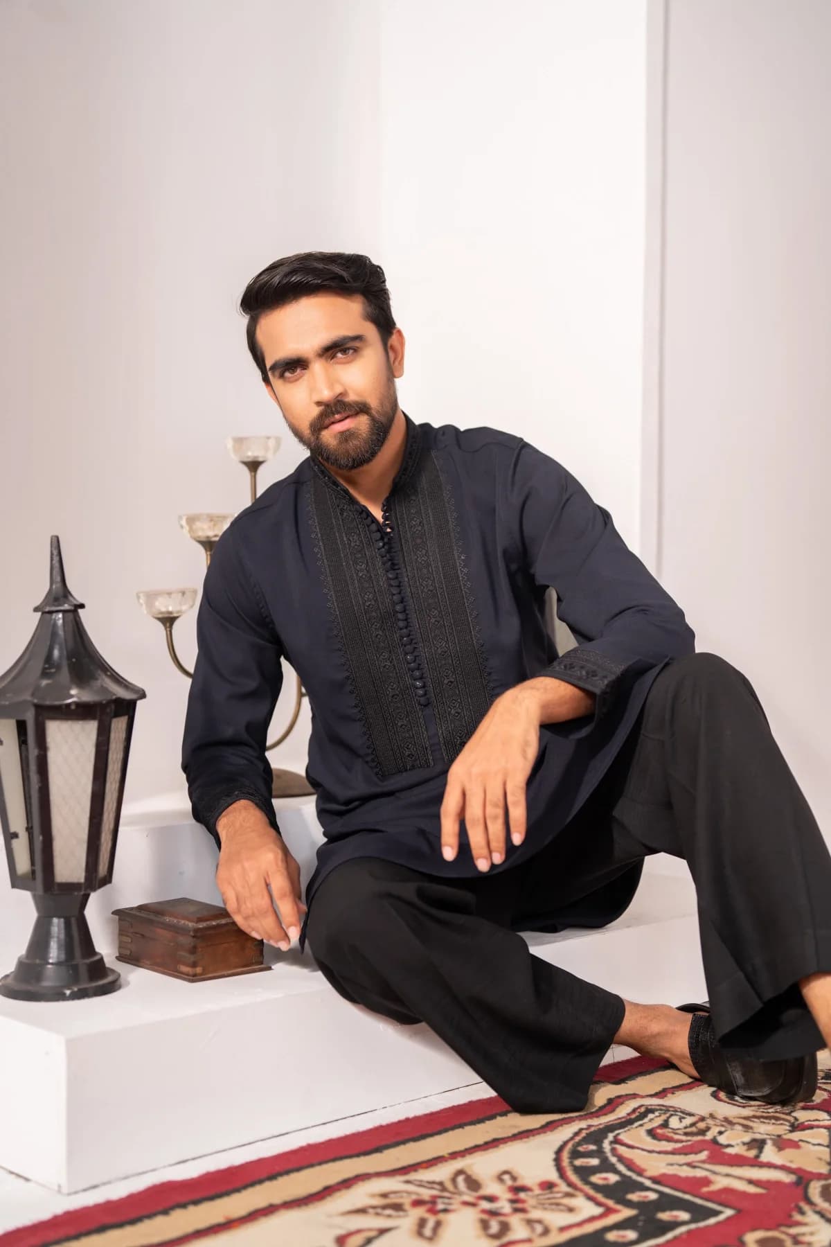 ARZAALS DARK NAVY MUGHAL STA07 thumbnail 5