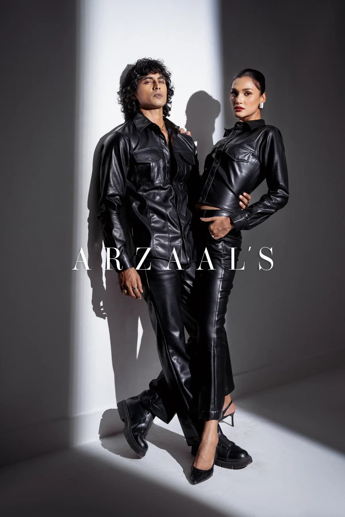 Black  Leather Shirt thumbnail 2